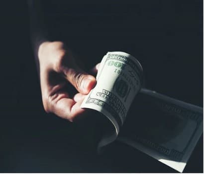 A withdrawal being processed
